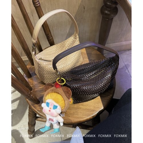 莫奈花园手工编织法式枕头包
