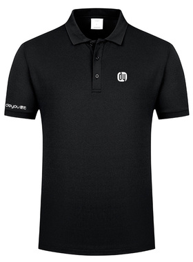 新款D德佑工作服POLO衫短袖定制男女地产工衣翻领t恤定做印字logo