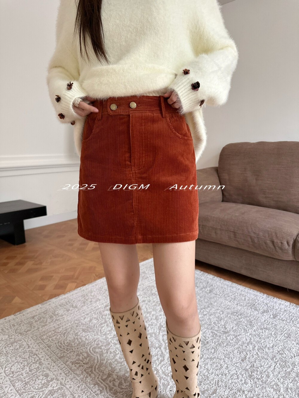 灯芯绒半身裙女韩版2026年春季高腰显瘦包臀裙mm短裙a字裙,女装/女士精品,大码半身裙,淘宝优惠券,粉丝福利购,淘宝优惠卷