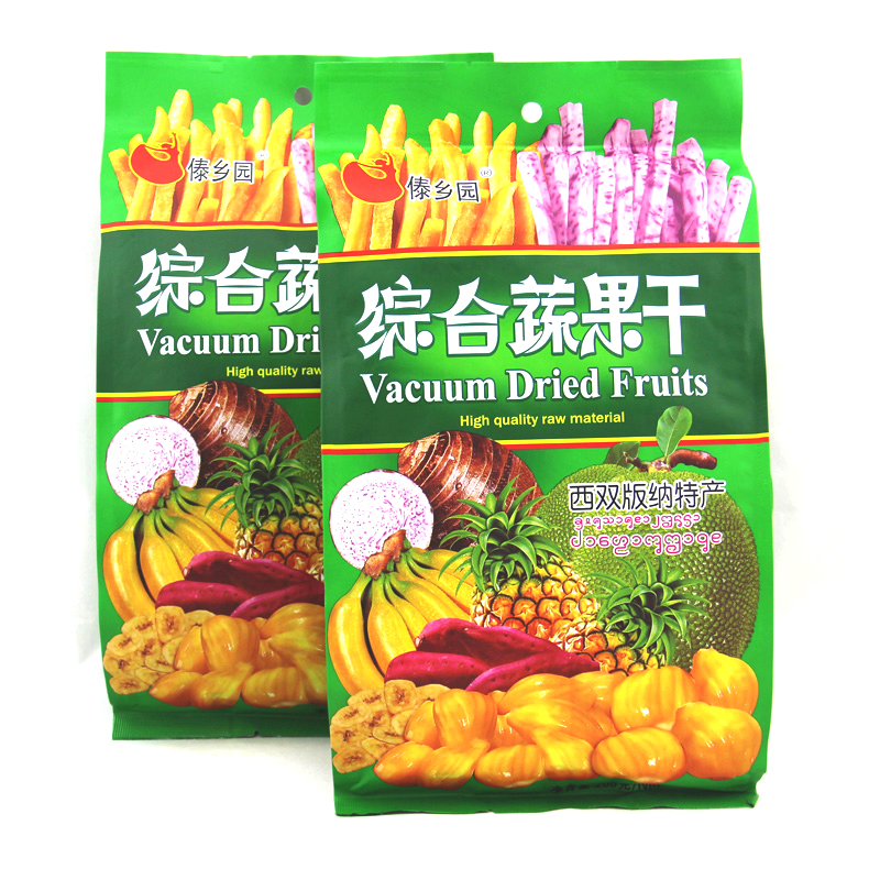 5袋包邮云南傣乡园综合蔬果干蔬菜干休闲零食食品混合果蔬干200g