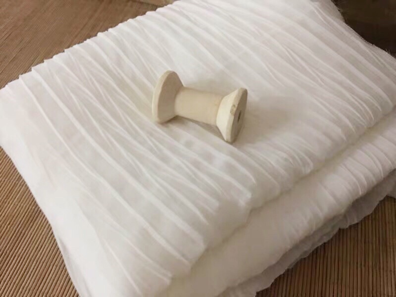 超好褶皱感雪纺绉连衣裙布料