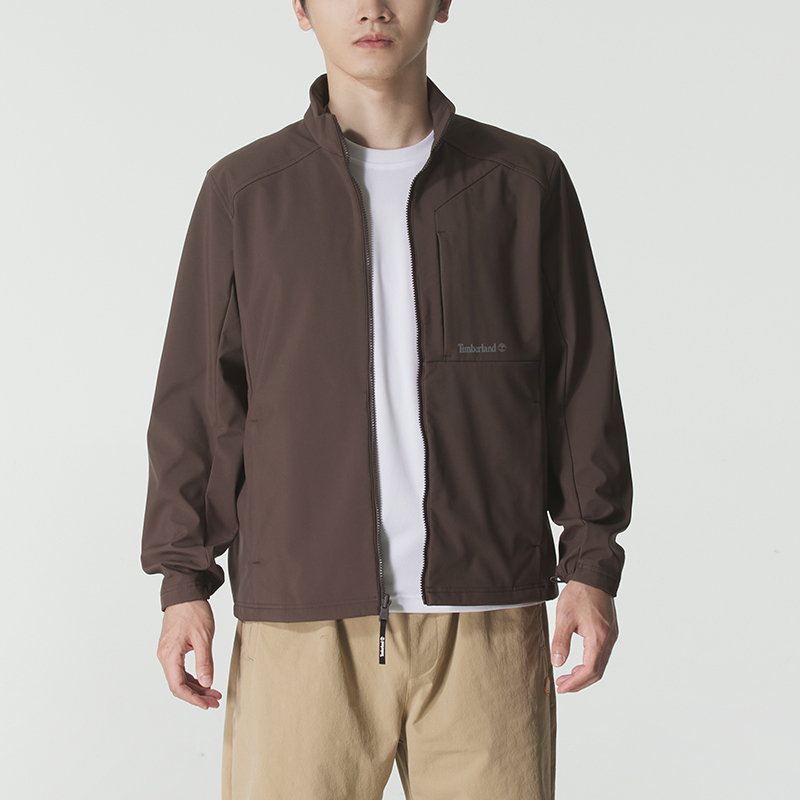 秋季新款添柏岚正品梭织夹克外套男款立领拉链纯色百搭A5RTV243