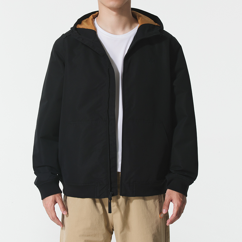 秋季新款添柏岚正品夹克外套男款简单低调百搭梭织连帽A28GP001
