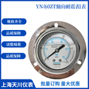 60ZT轴向带边耐震压力表油压表水汽油液压表卧式 上海天川YN 真空