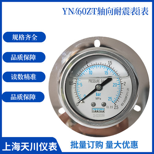 轴向上海耐震压力表天川液压卧式