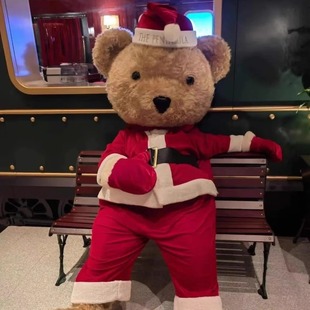 圣诞熊卡通人偶服装定制泰迪熊玩偶服装节日演出道具人穿cos服