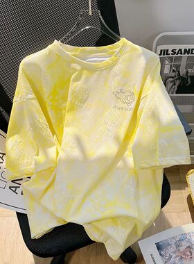 广州十三行高货爆款卡通烫钻纯棉短袖t恤女夏季宽松体恤衫上衣服