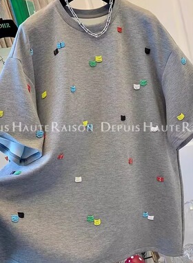 广州十三行高货纯棉T恤女设计感独特别致上衣春夏季宽松显瘦短袖