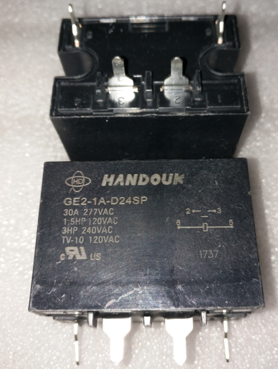 HANDOUK继电器 GE2-1A-D24SP 30A 24VDC 4脚 散新