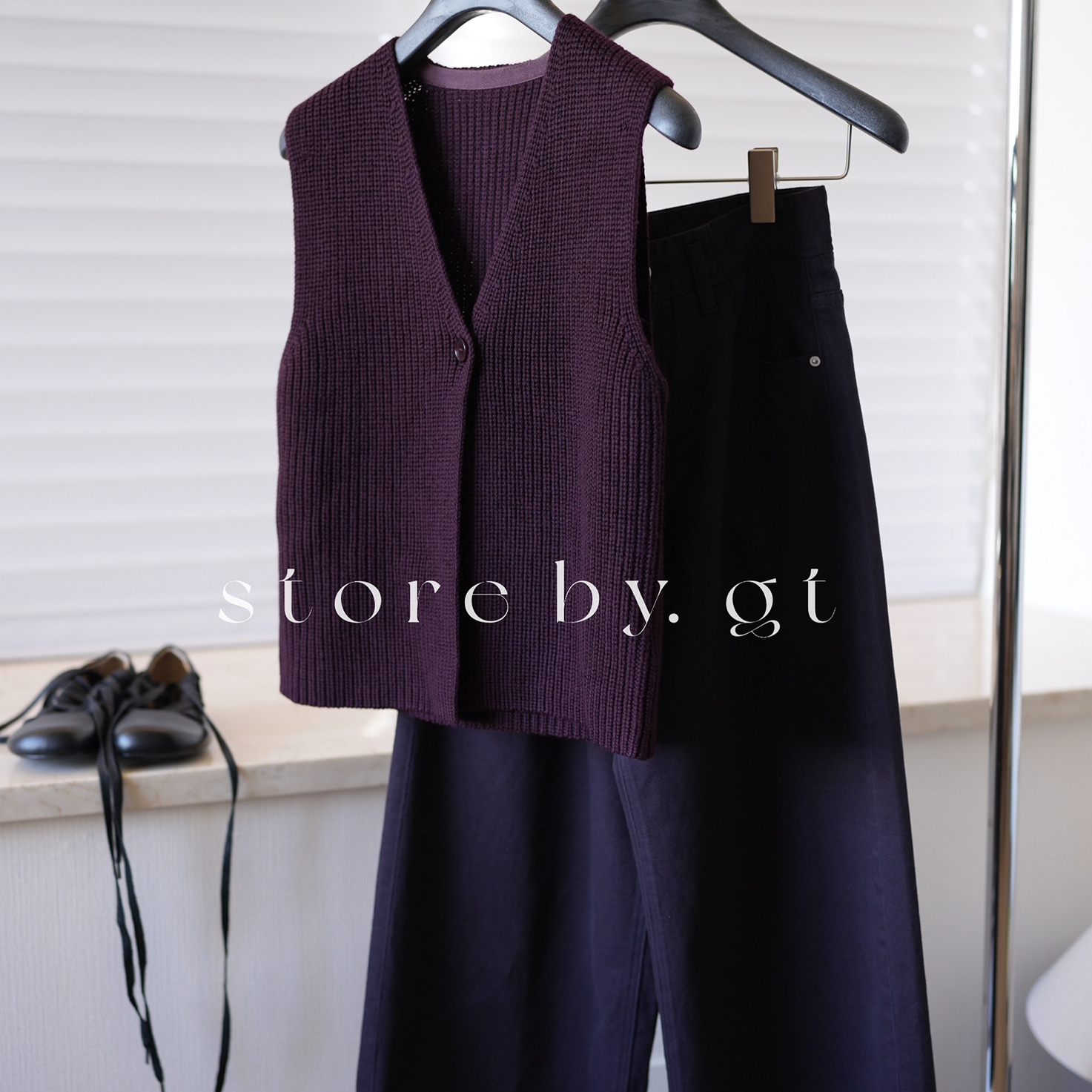 100%羊毛粗针极简高智感马甲