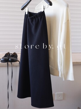 3M超柔磨毛面料极简伞摆长半裙 软糯亲肤超柔软体感质感百搭半裙