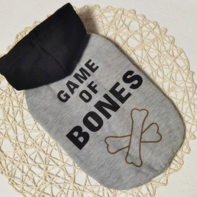 宠物狗狗灰色连帽卫衣带绒