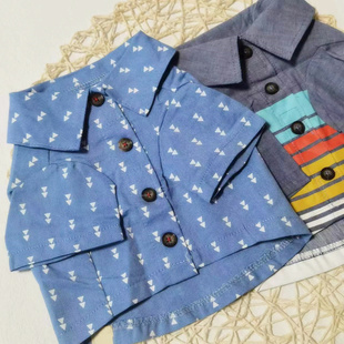 短胖版型有大码！外贸宠物衬衫胖狗狗衣服夏装法斗恶霸巴哥幼犬潮