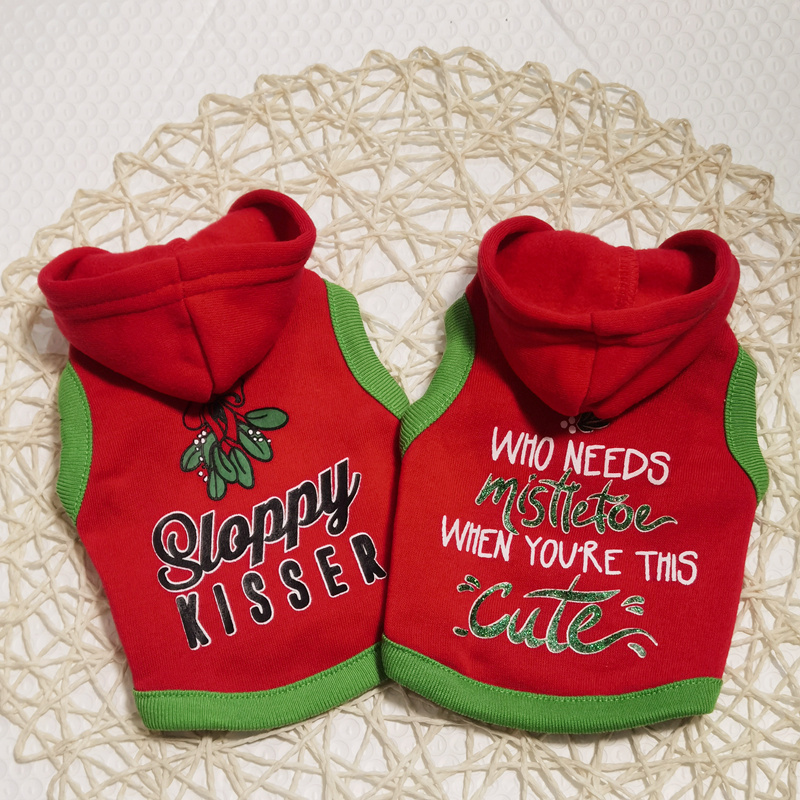 外贸狗狗卫衣带绒春秋