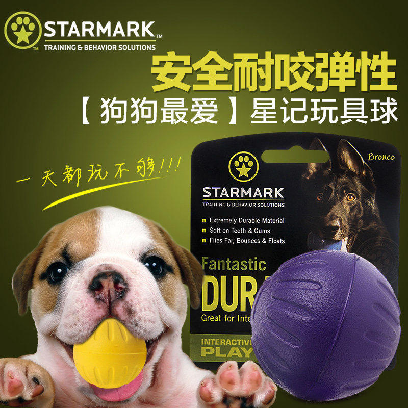美国星记妙想球弹力球泰迪金毛磨牙训练耐咬宠物狗狗玩具可浮水