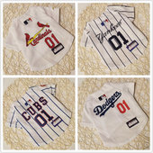 外贸宠物狗狗棒球队服运动装 泰迪雪纳瑞法斗边牧比熊中小型犬 夏装