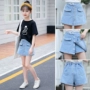 Quần short bé gái denim hè 2019 quần trẻ em mới trong quần lửng bé gái hoang dã - Quần thời trang bé gái