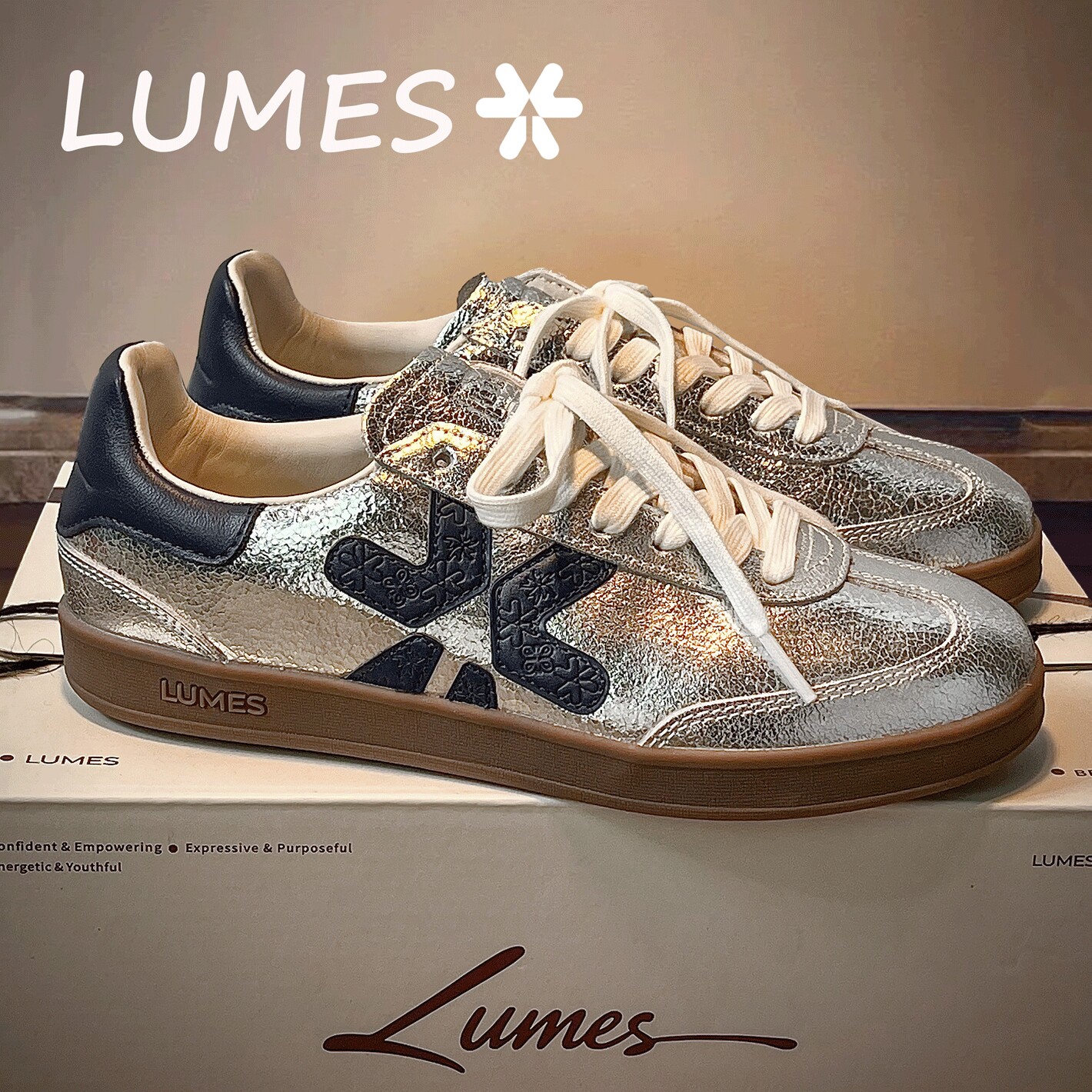 LUMES&YHGM软底德训鞋女2026春季新款牛皮复古休闲百搭平底阿甘鞋,女鞋,德训鞋,淘宝优惠券,粉丝福利购,淘宝优惠卷