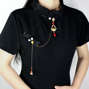 原创新中式古风旗袍压襟中国风胸前装饰别针汉服茶服胸针挂件配饰