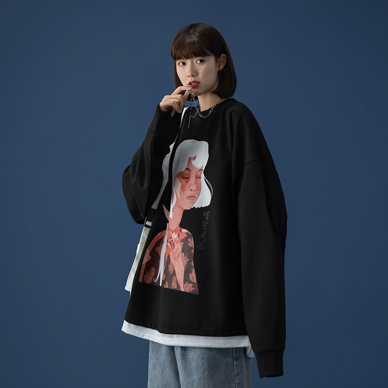 Unisex women's sweater fashion large loose men's sweater