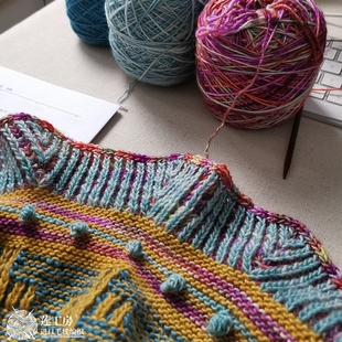 莲工房进口毛线 乌拉圭手染线MANOSFINO真丝羊毛线100克/绞/450米