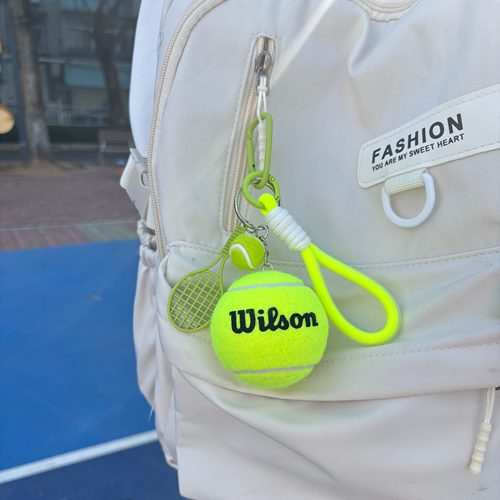 网球拍情侣纪念挂件背包挂饰