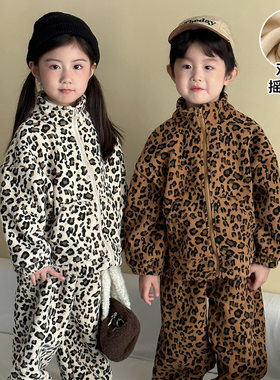 儿童加厚保暖睡衣套装秋冬家居服