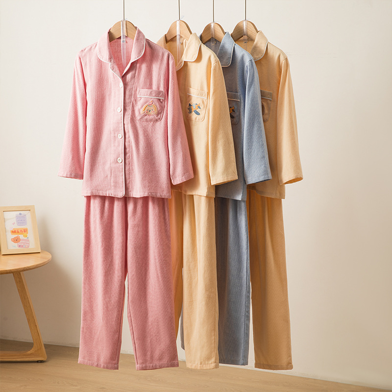 秋冬男童宝宝女童女孩冬加厚纯棉磨毛绒布长袖家居服套装儿童睡衣