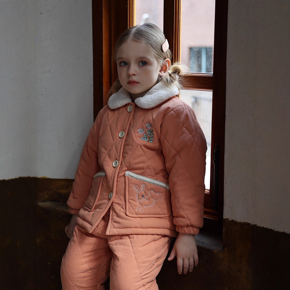 2025新品女童三层夹棉纯棉保暖家居服外穿棉服女孩宝宝睡衣冬加厚,童装/婴儿装/亲子装,家居服套装,淘宝优惠券,粉丝福利购,淘宝优惠卷