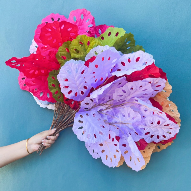 仿真花假叶子藕叶婚礼堂地排