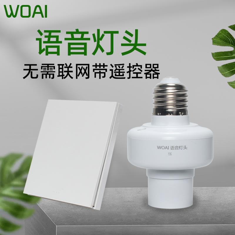 WOAI智能语音灯头带遥控器