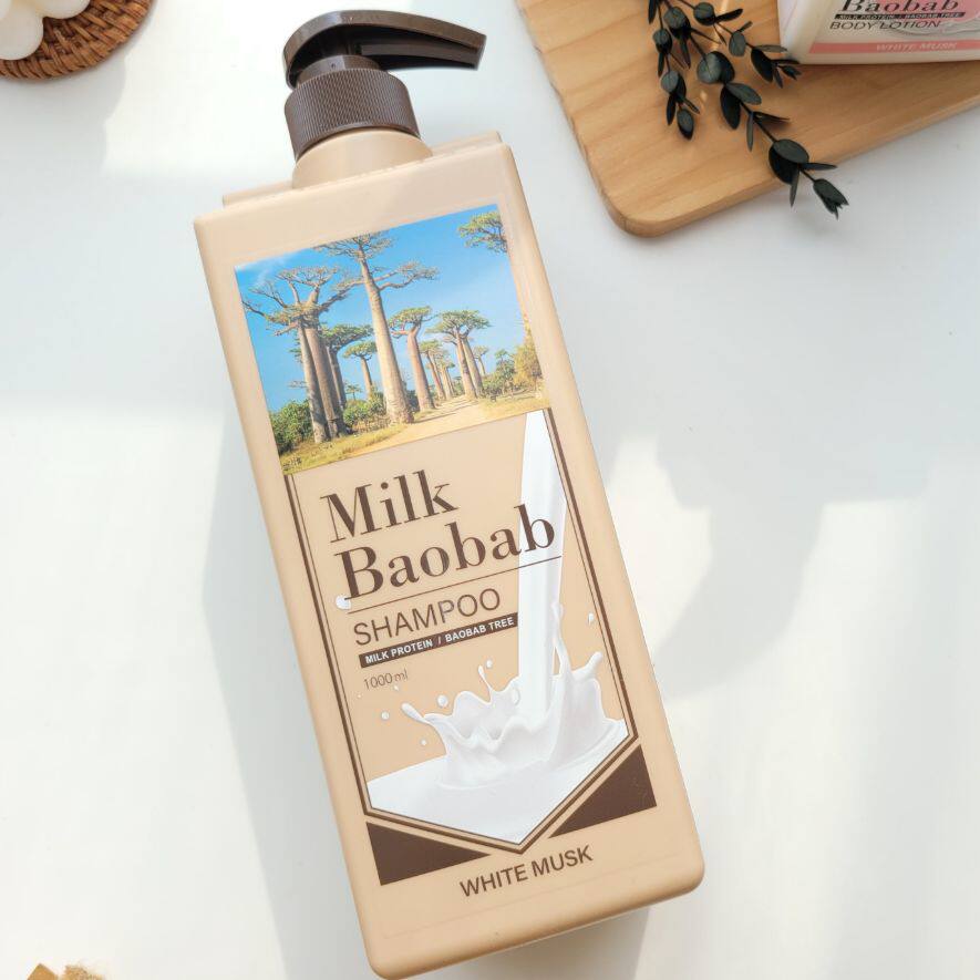 Milkbaobab white musk猴面包树牛奶洗发水1000ml Milk Baobab