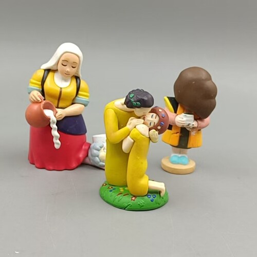 现货正版TOMY/多美卡 美术啾搞笑名画 倒牛奶的女人模型扭蛋散货