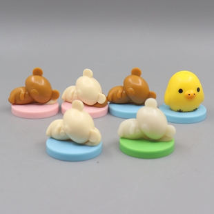 现货正版 Rilakkuma 轻松熊 鼻孔鸡 冰箱贴 潮玩模型 扭蛋散货
