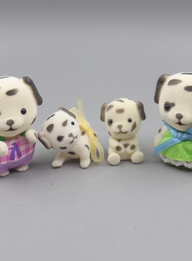 现货 茶杯家族 植绒公仔玩偶过家家儿童玩具斑点狗 散货