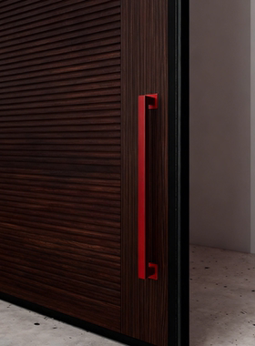 复古玻璃门拉手对开实木门把手对装推拉办公室大门红色定制大把手