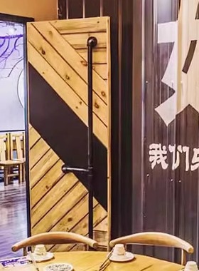 民宿明装门把手老式实木门水管长拉手餐厅包厢门酒馆个性大拉手柄