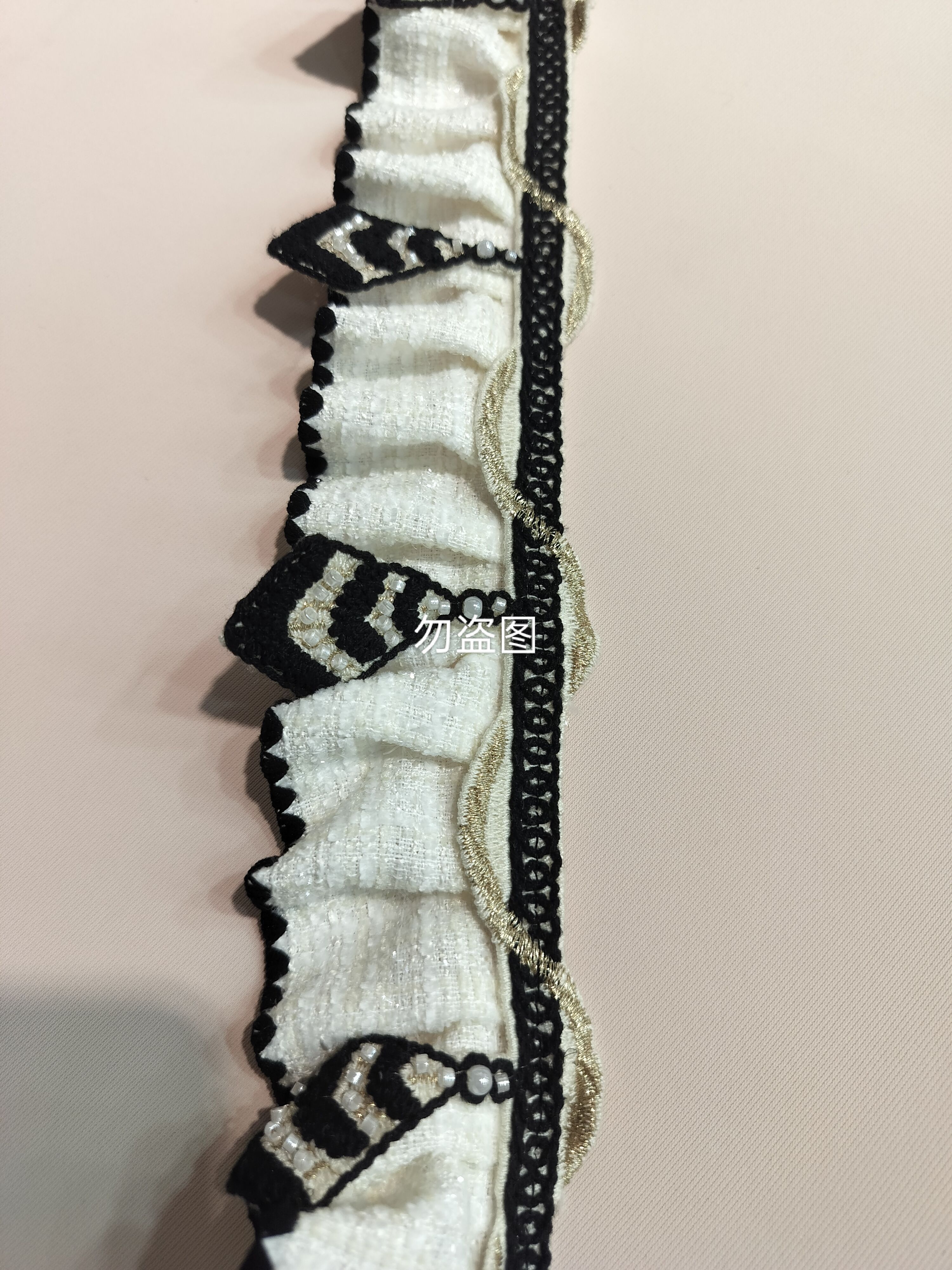 窗簾花邊法式小香風百褶裙擺裝飾立邊寬邊裝飾蕾絲珍珠手工款輔料