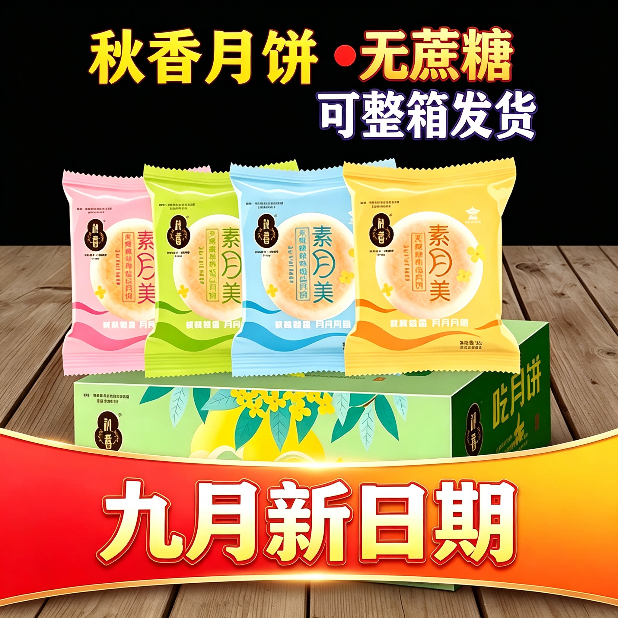 秋香月饼精装无蔗糖月饼苏式酥皮散装特产临沂秋香月饼无糖月饼