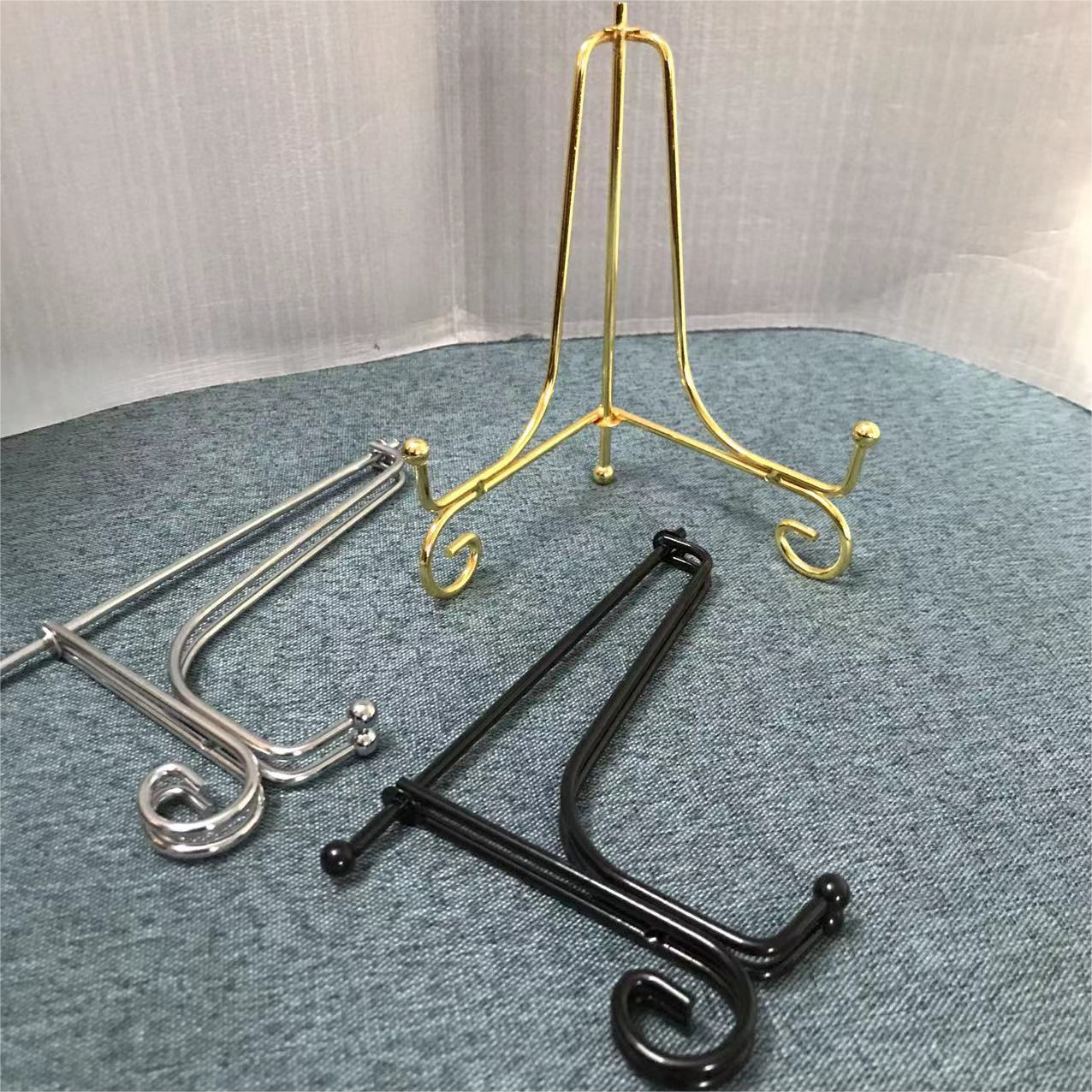 铁艺展示支架茶饼支架相框支架钟表支架盘子支架装饰摆件支架底座