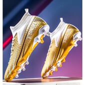 黄金色儿童足球鞋 训练专用青少年学生防滑运动tf碎钉长钉 男童男款