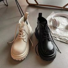 时尚马丁靴女靴短款2022秋冬季新款增高厚底超酷韩版英伦风显瘦