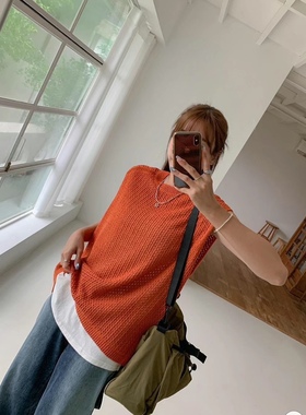 韩国东大门代购2025新款 VIVACITY针织镂空背心女长62