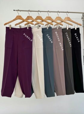 韩国东大门代购2025春夏新品Neutra 休闲裤女裤背松紧腰