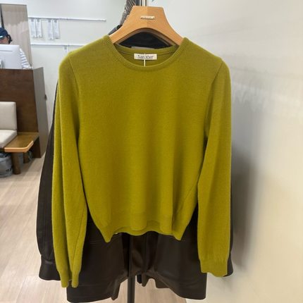 打折韩国东大门2026春新品3.another 时尚百搭纯色圆短款针织衫女