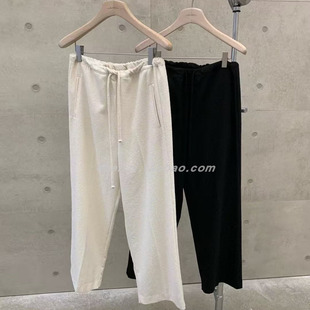 韩国东大门2025秋季新款cobalt blue日常百搭简约纯色宽松休闲裤