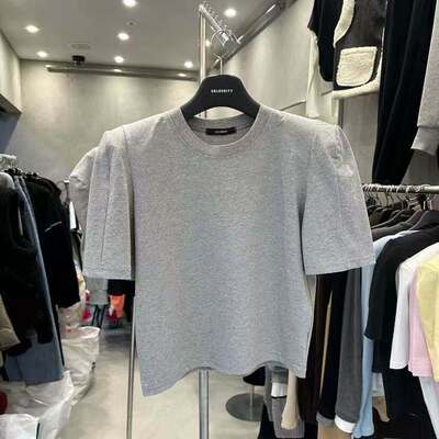 韩国东大门2026春季新款CELEBRITY~A圆领宽松时尚休闲纯色短袖T恤