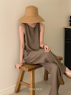 CITY 气质无袖 上衣 现韩国东大门代购 套装 OVER 直筒裤 女 2025款