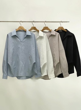 Neutra韩国东大门代购2025夏新款纯色衬衫女