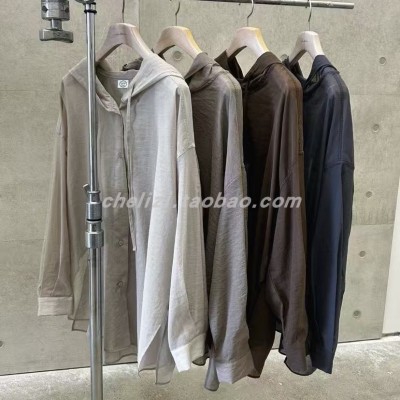 韩国东大门2025秋季新品cobalt blue设计感时尚连帽宽松薄款上衣